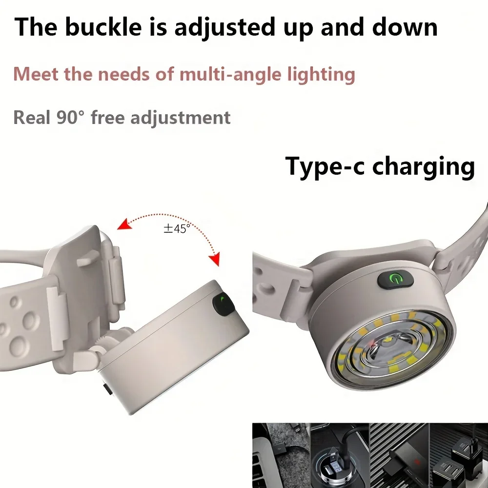 슈퍼 브라이트 COB + LED 헤드램프, 멀티 광원, 충전식 헤드라이트, 방수 헤드 램프, 캠핑, 하이킹, 낚시용