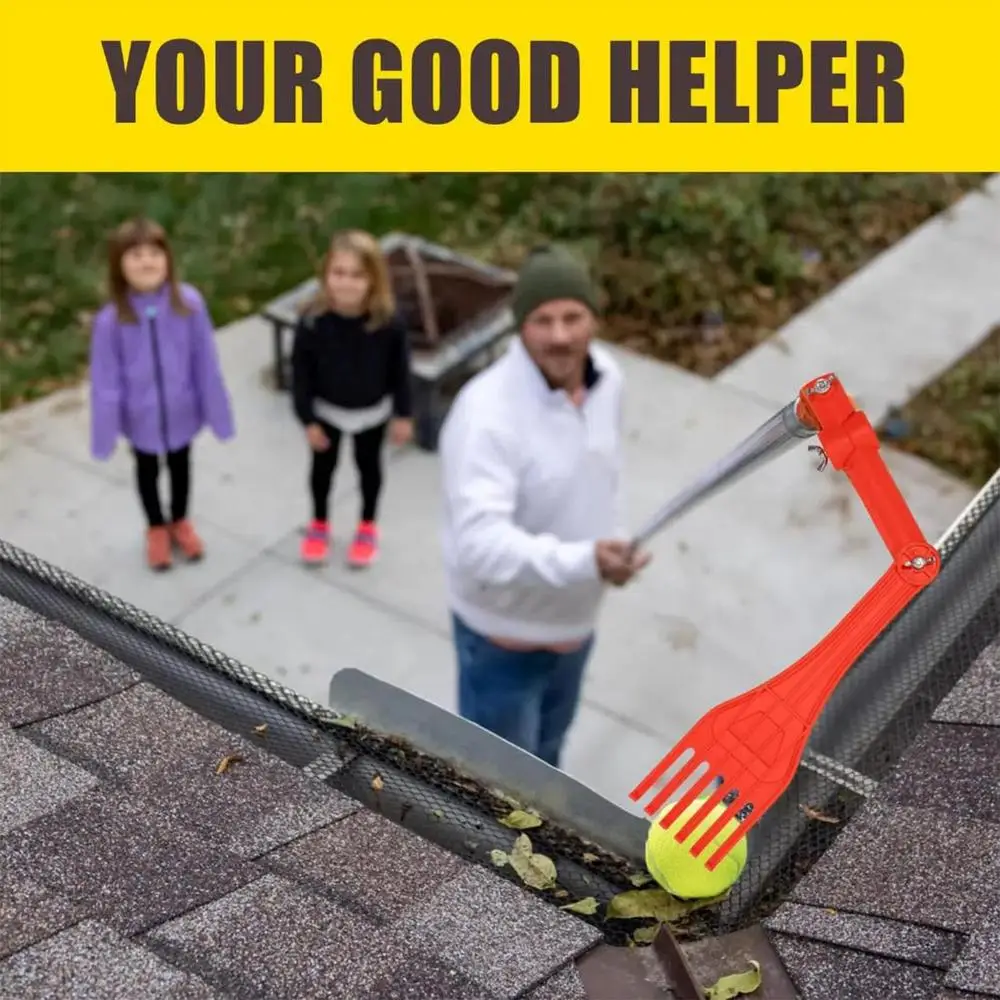 Description Picture 6 of itemGutter Rake From Ground Mini Rake With Swivel Handle Gutter Cleaning Tool Perfect Tool For Roofs Gutters And Hard-to-reach Areas