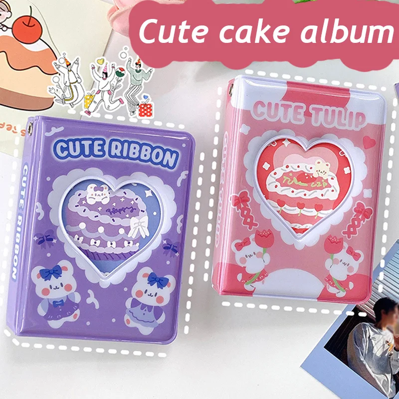 3 Pollici Cartoon Photo Album Lovely Photoward Holder Kpop Idol Chasing Collection Book Cake Bear Printing Instax Mini Album