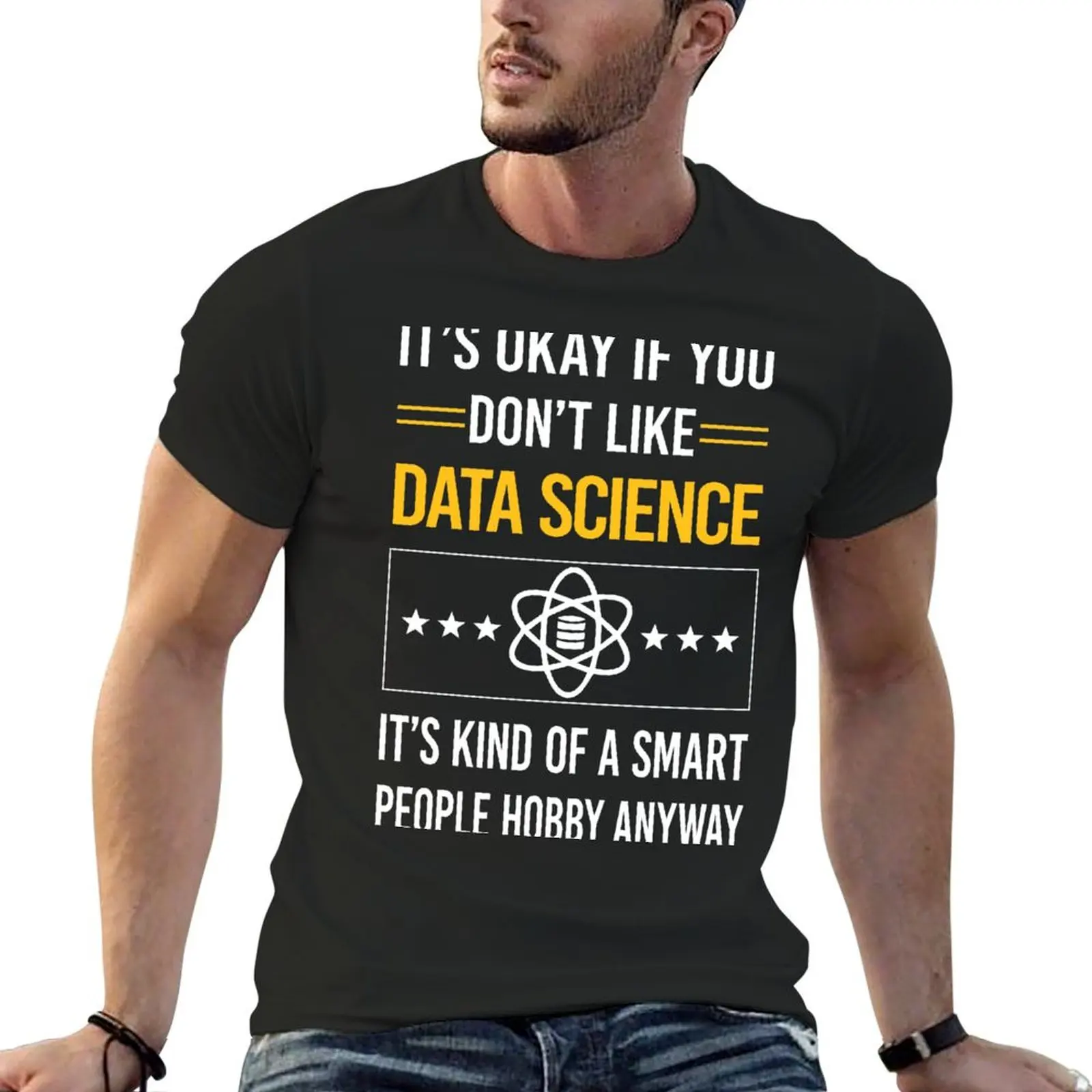 

Забавная Мужская футболка с изображением интеллектуальных людей Data Science, футболки с потом, аниме одежда, винтажная одежда, мужская футболка