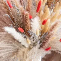 Natural Pampas Lavender Dried Artificial Flower Bouquet