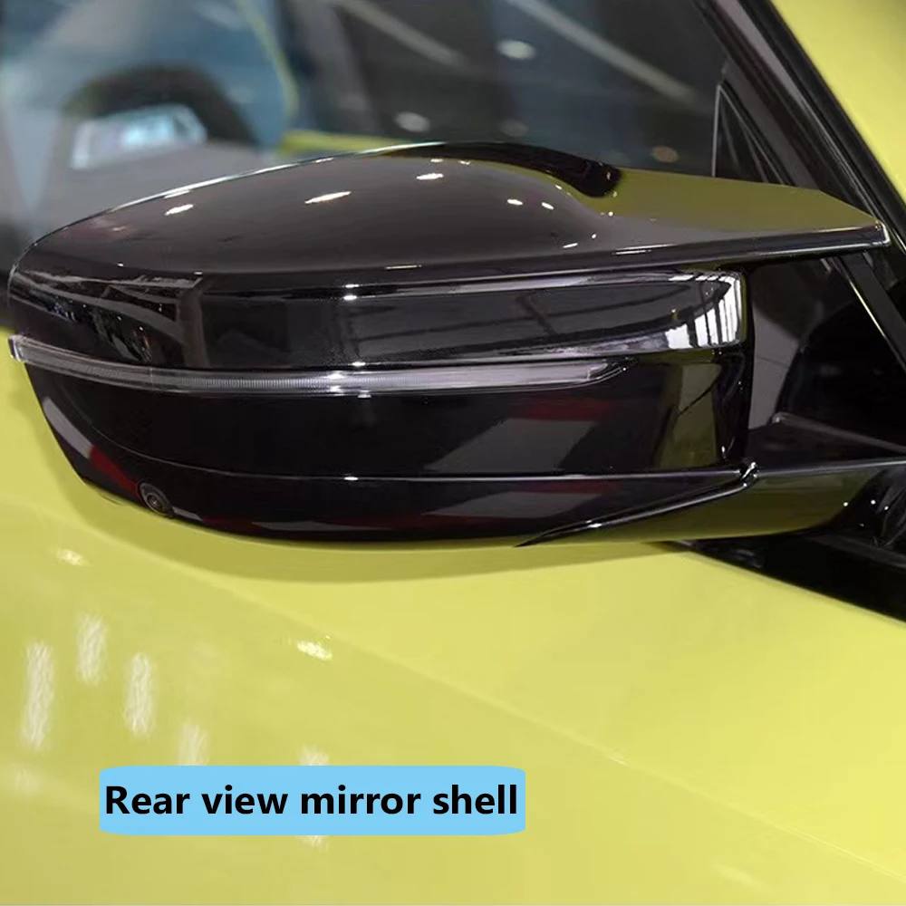 

Bright Black Side Wing Rearview Mirror cover caps For BMW 3 4 5 7 Series G20 G21 G28 G22 G11 G12 M4 style LHD RHD