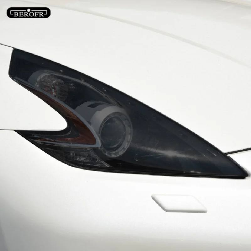 

2 Pcs Car Headlight Tint Black Protective Film Protection Transparent TPU Sticker For Nissan 370Z Nismo 2009-On Accessories