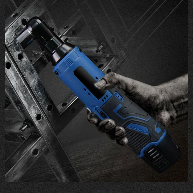 12V/18V Electric Wrench 90 Degree Right Angle Lithium Battery Rechargeable Electric Ratchet Wrench Cordless Impact Wrench 3