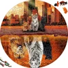 Unique Wooden Puzzles Cool Cat Wood Jigsaw Puzzle Craft Irregular Family Interactive Puzzle Gift for Kids Educational Toys 1