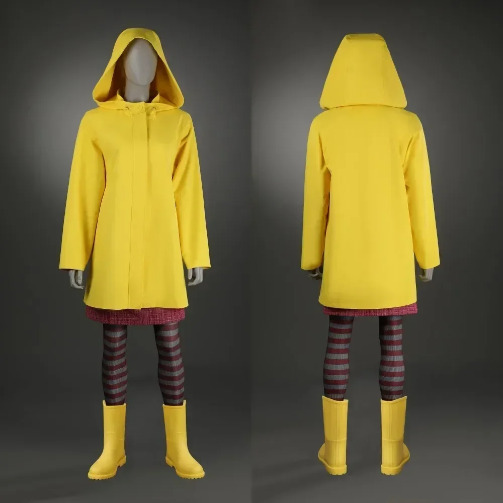 Coraline The Secret Door Caroline Cosplay Costume Yellow Coat