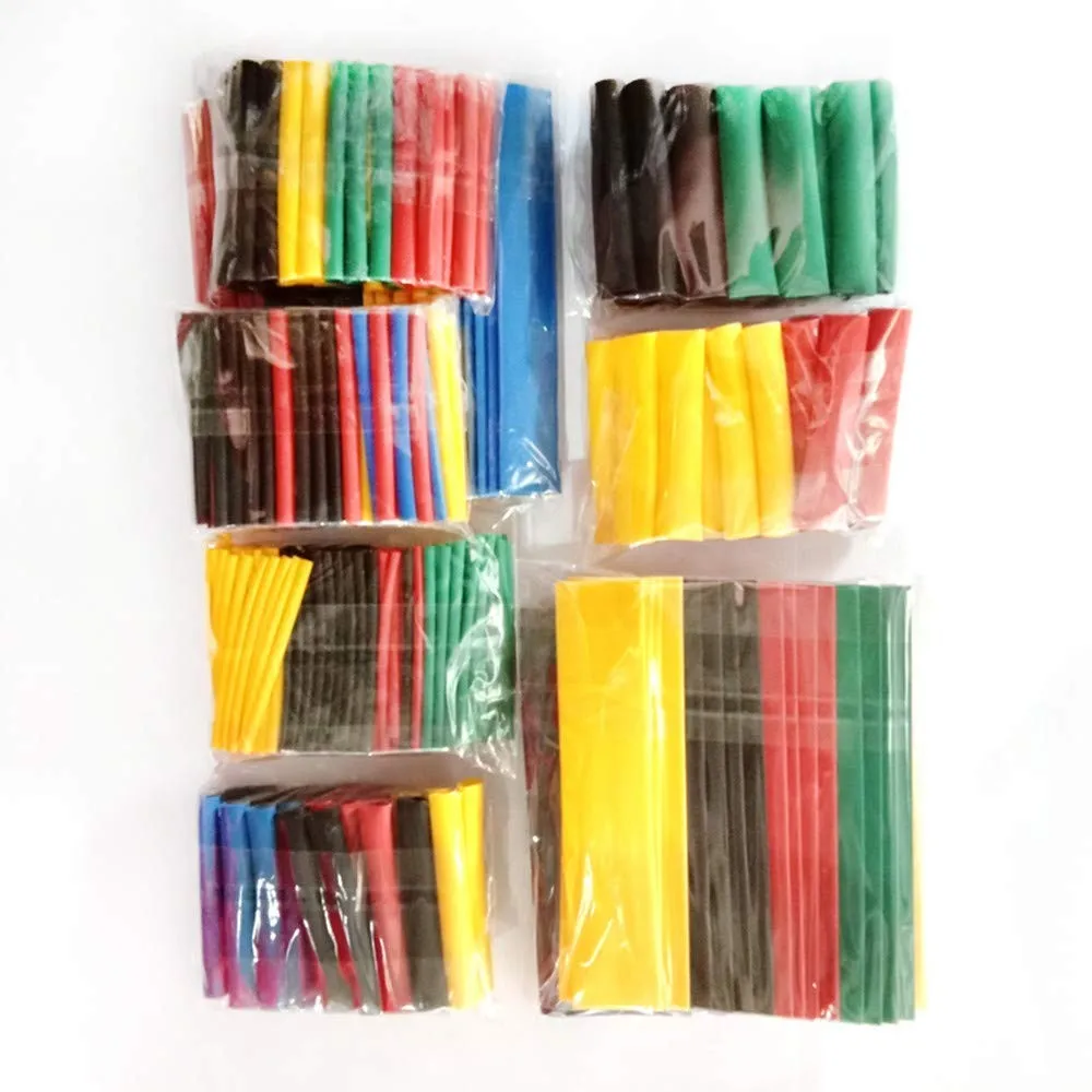 164pcs Heat-shrink Tubing Thermoresistant Tube Heat Shrink Wrapping Kit Electrical Connection Wire Cable Insulation Sleeving