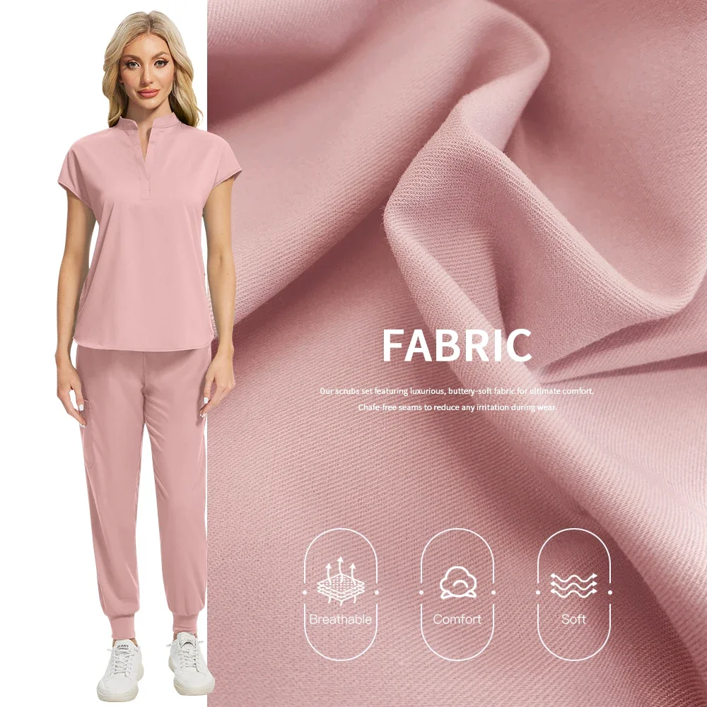 Medical Surgical Uniforms Women Beautician Work Sets Scrubs Uniforms Hot Sale Hospital Nursing Tops and Pants Workwear