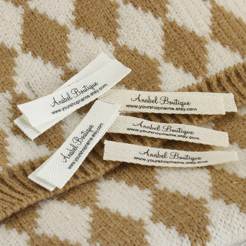 Brand Label for Clothes, Twill Ribbon, Labels, Sew Accessories, Cotton Labels, Xw3502, 12x60mm