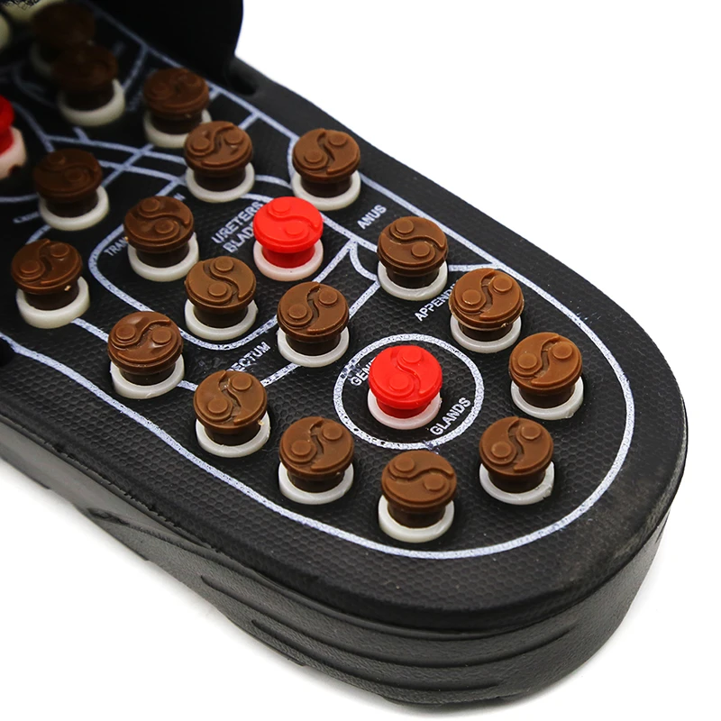 Aku punkt Massage Hausschuhe Sandale für Männer Füße chinesische Akupressur therapie medizinische rotierende Fuß massage gerät Schuhe Unisex – Detail 22