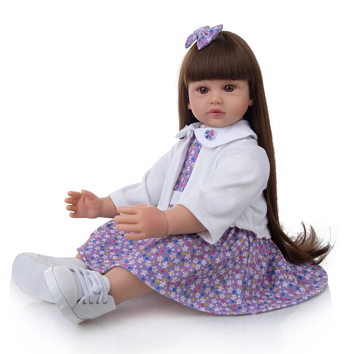 

Hot Sale 60 cm Babies Reborn Girl Doll Soft Silicone Cloth Body Realistic Baby Toy Toddler Birthday Gifts Bedtime Playmate