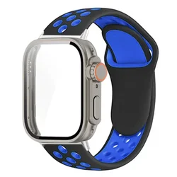 Ultimate Protective Case with Silicone Band & Tempered Glass Screen Cover for huawei fit 3 (BDUSTi)