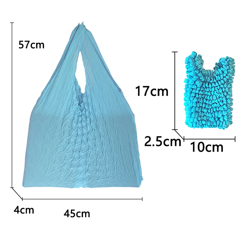 Magic Expansion Pleated Flexible Stretch Bag Large Capacity Shopping Elastic Portable Handbag Reusable Mini Tote 6