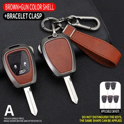 Premium Car Key Case Cover - Sleek and Durable Protection (Gray and Brown)