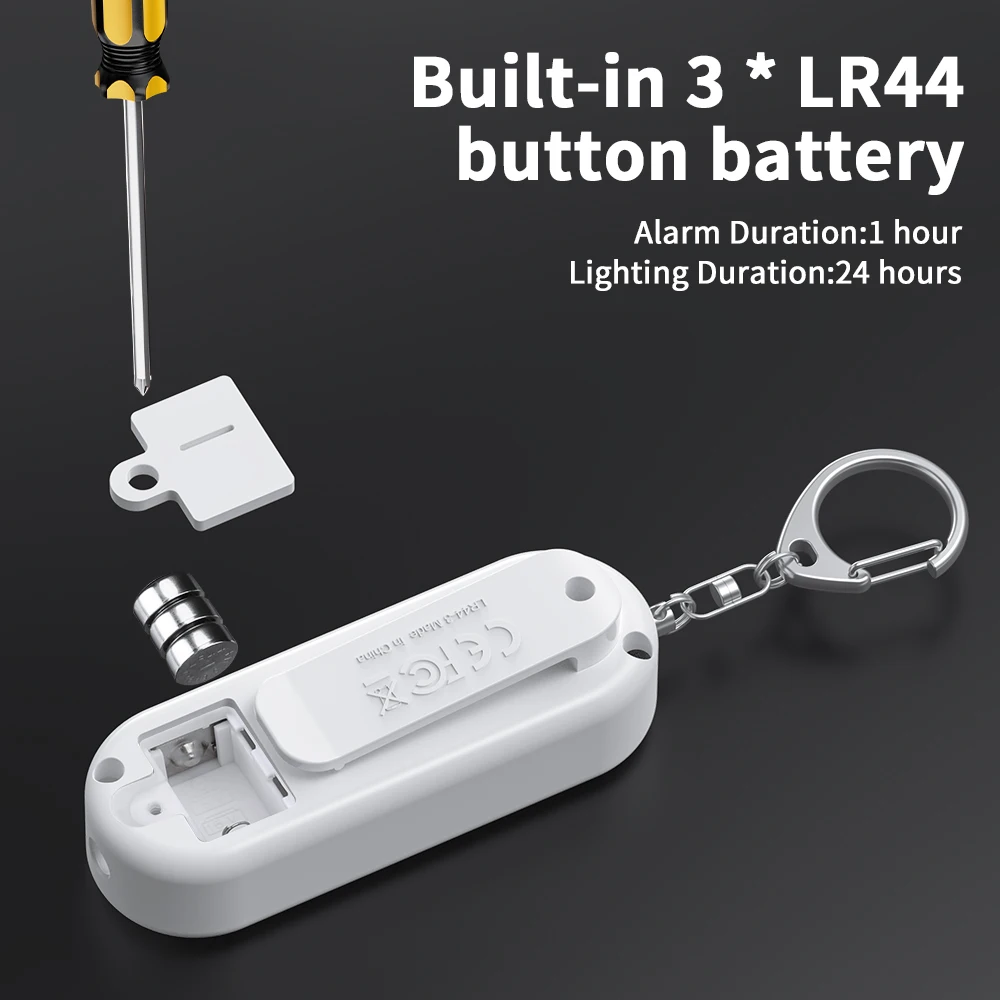 Camluxy Self Defense Alarm Keychain 125dB Loud With LED