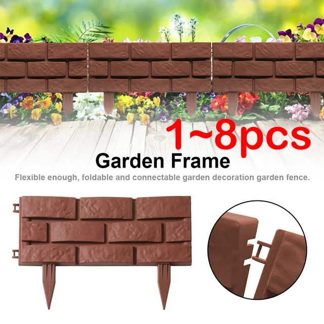Garden Plastic Fence Edging Decorative Picket Outdoor Barrier Flower Pet Fences Outdoor Home Garden Landscape Plant Lawn Fence