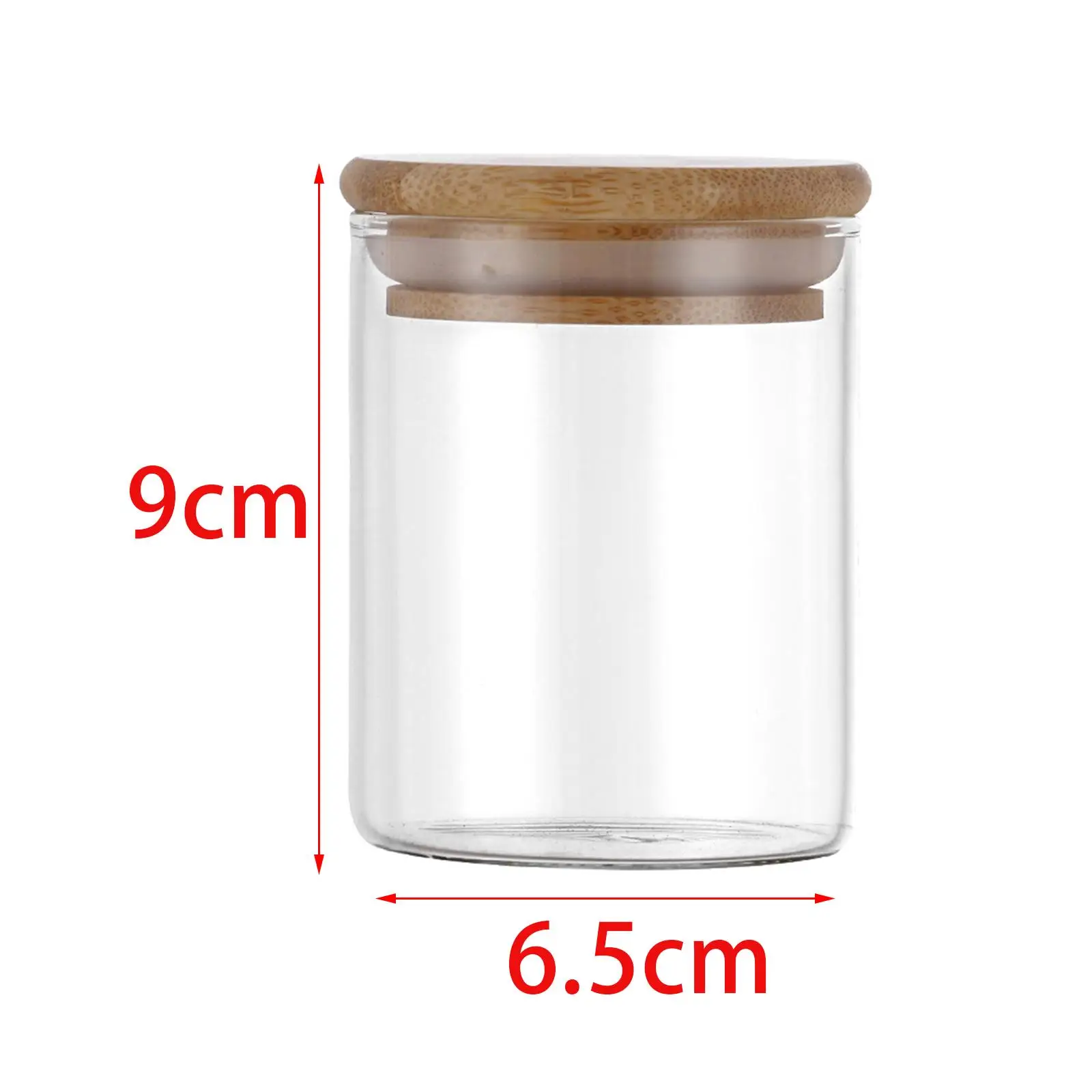 1/2/4/6/8/10/12Pcs Glass Storage Jar with Airtight Lid Food Storage Canisters for Spice Cookie Sugar Candy Kitchen Accessories