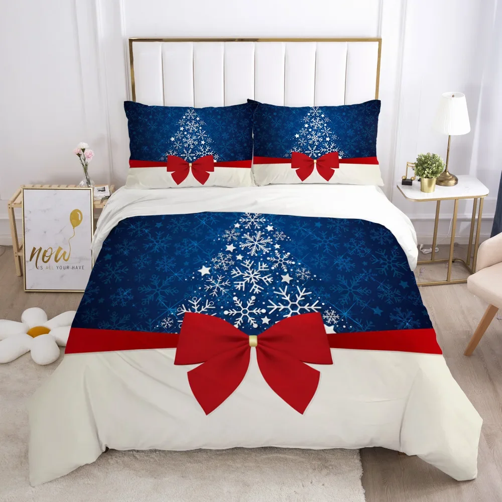 Quality Western 100% Cotton Bedding Set Christmas Winter Duvet Cover Sets Reactive Printing Kids Adult Bedding Sets Dropship