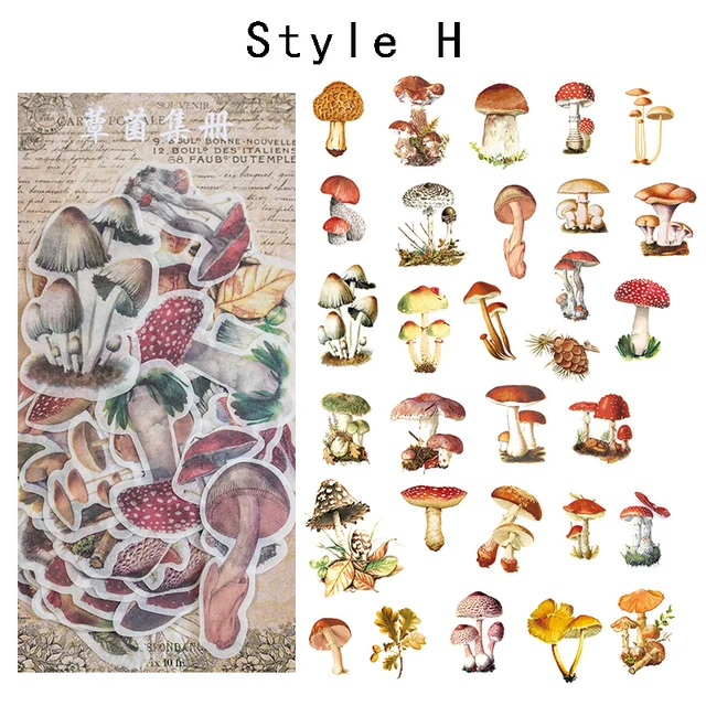 Mr.paper 10 Designs 60 Pcs/bag Vintage Retro Style A Past Series Creative Hand Account Decoration Collage DIY Material Stickers H