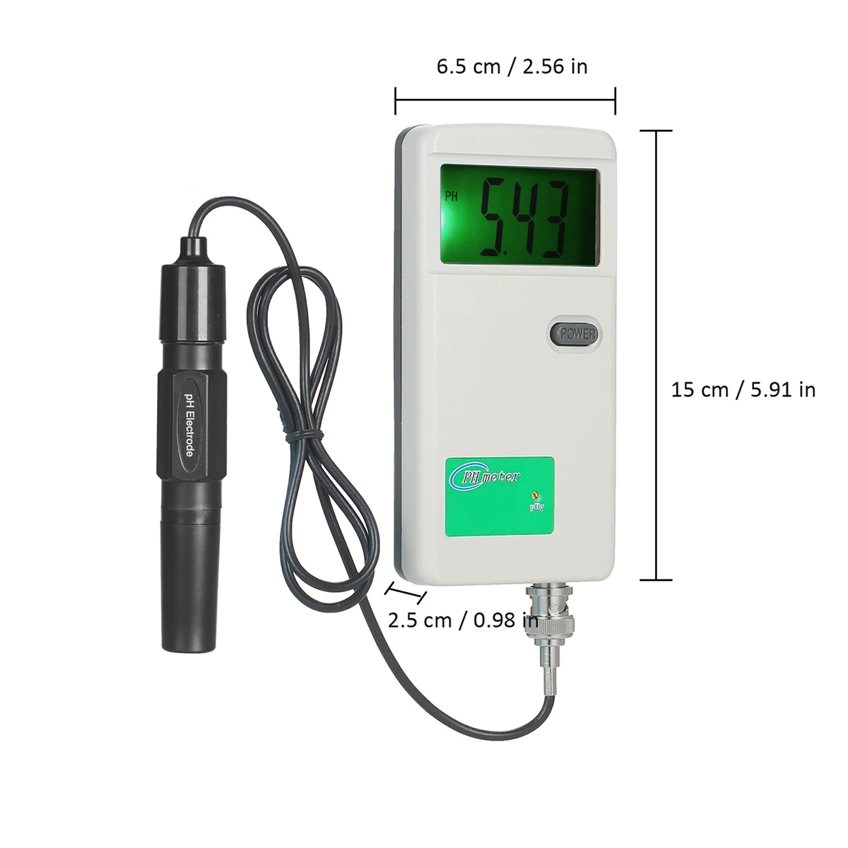 Water Quality Detector Water Tester Ph Meter High Precision pH Tester Backlight Display Water Quality Tester For Laboratory Drinking Water Aquarium Hydroponics