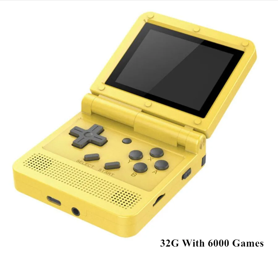 Hot V90 3.0 Inch Flip Handheld Game Console Open System 64 Bit PS1 FC GB Retro Video Games Player Mini Pocket Console Kids Gift 