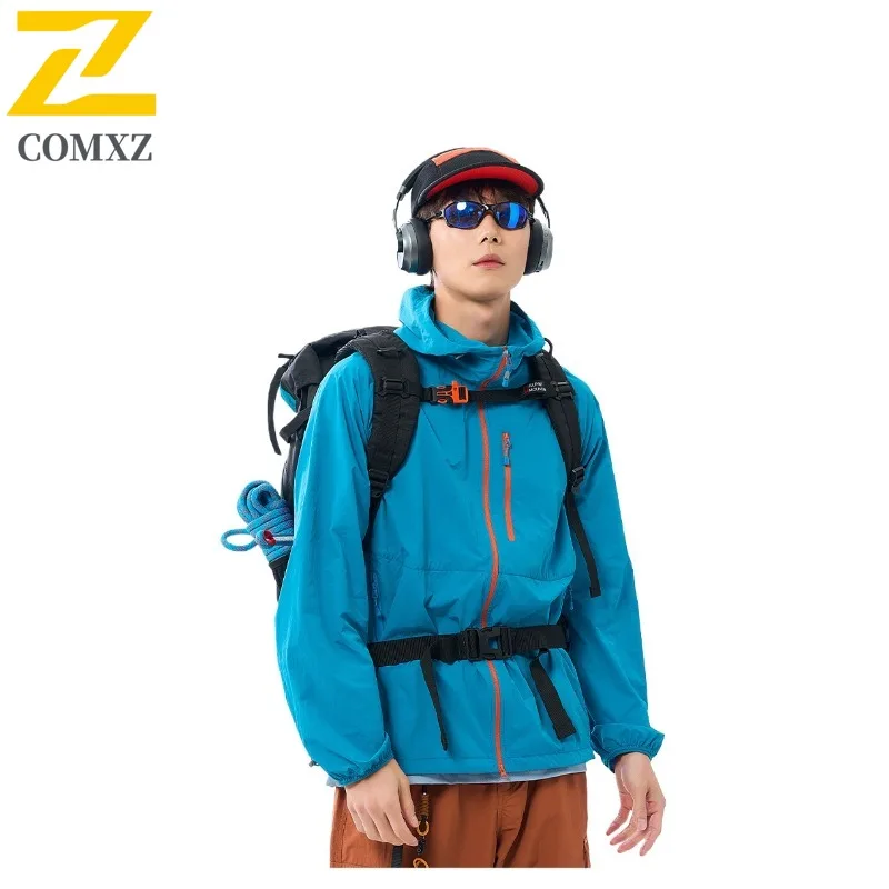 Men's Summer UV Protection Shirt Ice Silk Lightweight Fishing Hoodie Outdoor Camping Hiking Breathable Sunscreen clothing Jacket