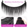 Brazilian 30 40 Inch Raw Virgin Unprocessed 100% Human Hair Extensions Bone Straight  3 4 Bundles Double Weft Bulk Braiding Hair 2