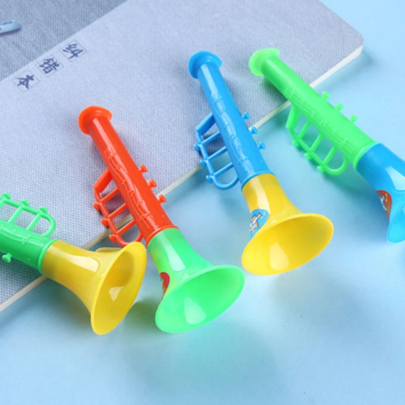 

Children's Double Section Small Horn, Baby Cartoon Plastic, Kindergarten Playing, Small Musical Instruments, 12 Pcs