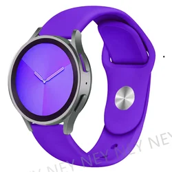 Sporty Silicone Watch Strap - 20mm/22mm Adjustable Band for 22mm watch strap (Deep purple-11)
