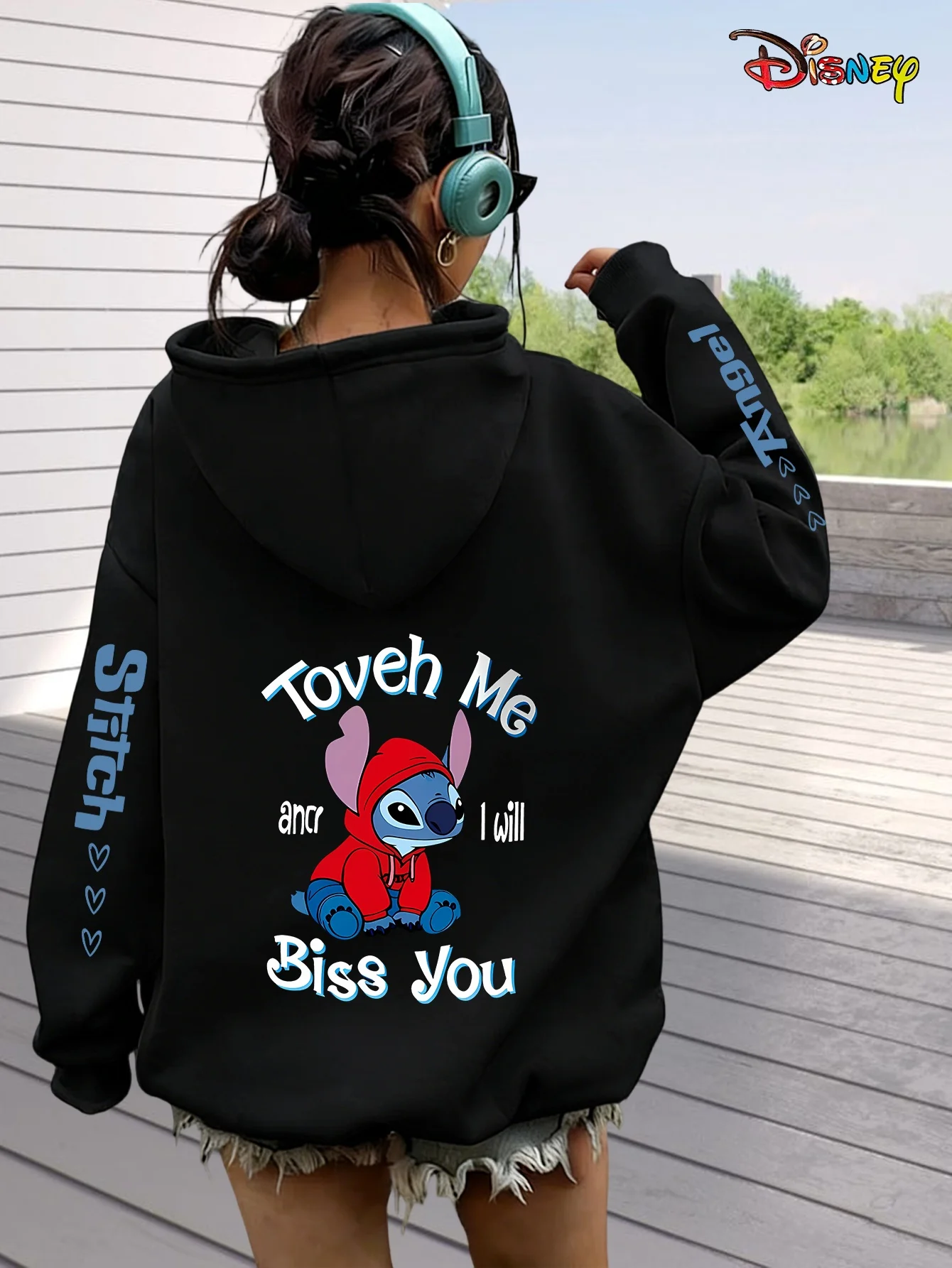 Sweat à capuche Stitch et Angel Disney - Toveh Me Biss You