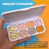 8Colors Highlight Eyeshadow Makeup Palette Shimmer Glitter Multicolor Eye Face And Body Brighten Contour Waterproof Long Lasting 4
