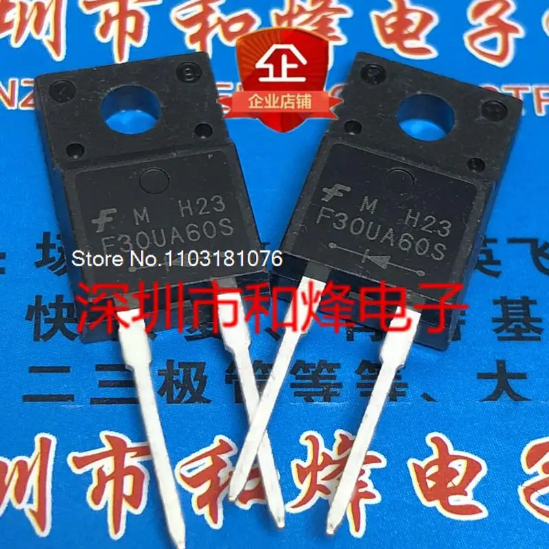 

(5PCS/LOT) F30UA60S FFPF30UA60S TO-220F 600V 30A New Original Stock Power chip
