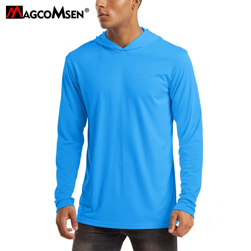 Magcomsen Men S Hooded Uv Sun Protection T Shirt Long Sleeve Quick Dry Beach Summer Upf 50 Hoodie T Shirt Man Surfing Tees Tops T Shirts Aliexpress