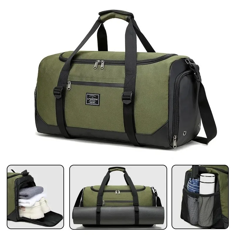 36L/55L Men Woman Gym Bag Big Capacity Fitness Yoga Bag With Shoe Poch ...