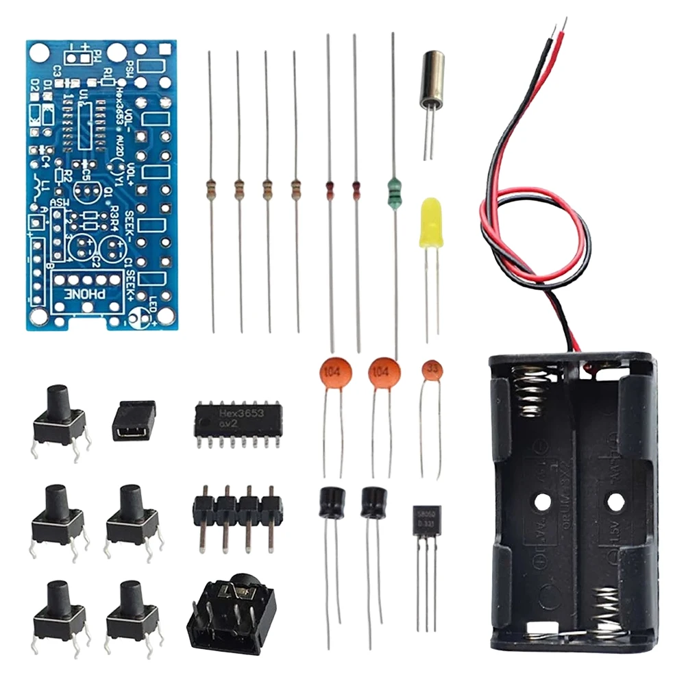 Wireless Stereo FM Radio Receiver Module 76MHz-108MHz FM DIY Electronic Kits Wireless Radio Kit fm radio diy kit