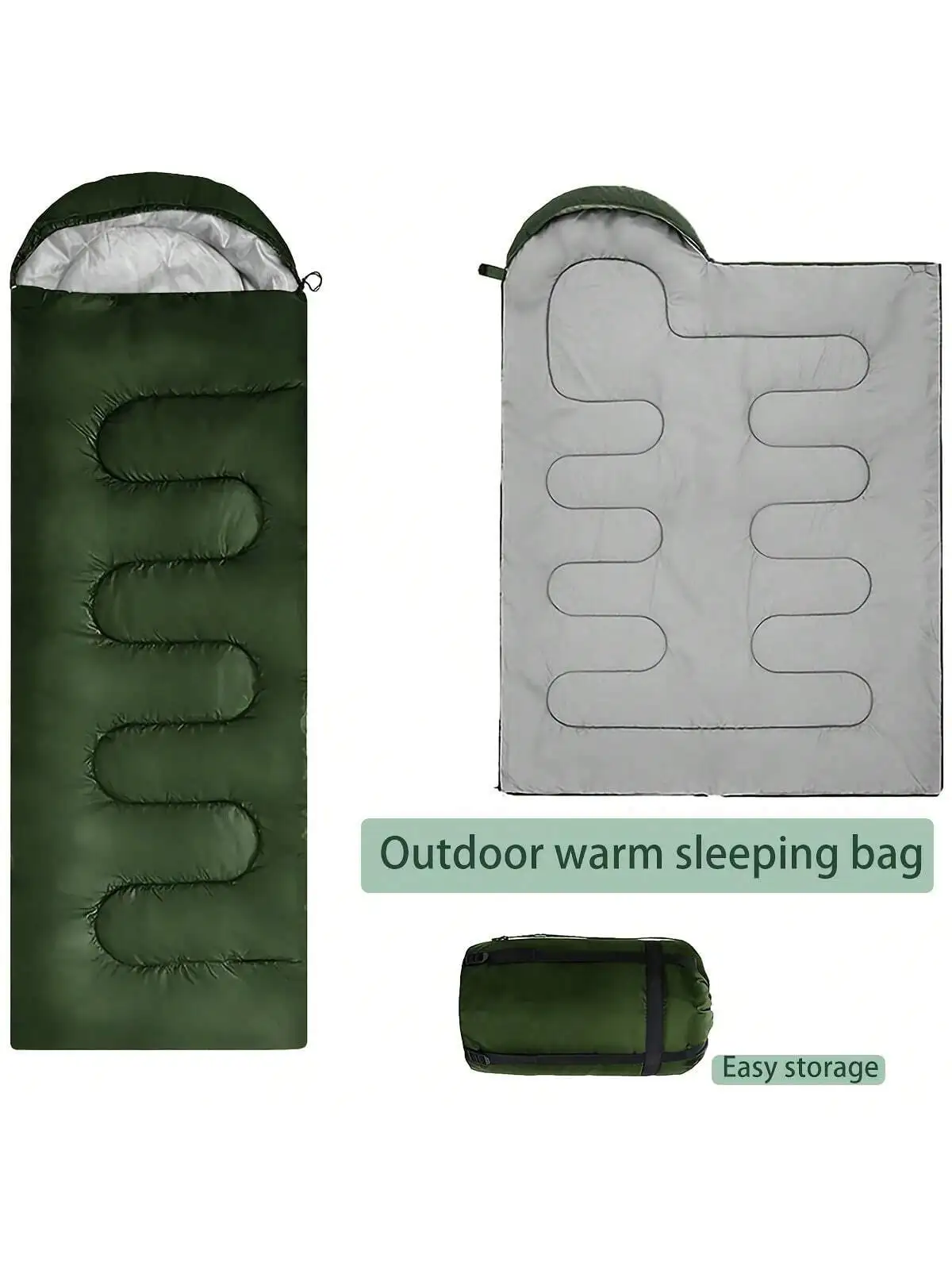 Outdoor Camp Sleeping Bag, Extended And Thickened Version, Warm Bag, 2