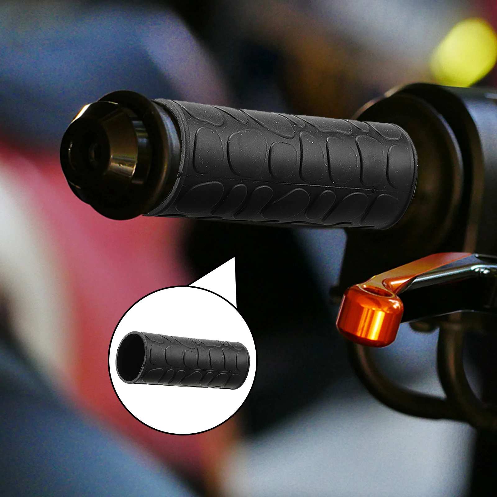 

4PCS Universal Motorcycle Bicycle Handlebar Grip Non-slip Cover Motorbike Brake Brake Clutch Lever Soft Rubber Cover