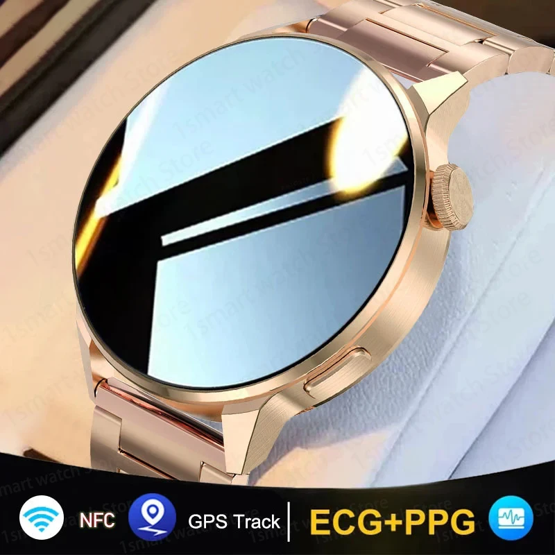 LIGE NFC GPS 스마트 워치 스포츠 트랙 무선 충전기 스마트워치, 방수 시계, 블루투스 통화, 손목 시계, 여성 팔찌