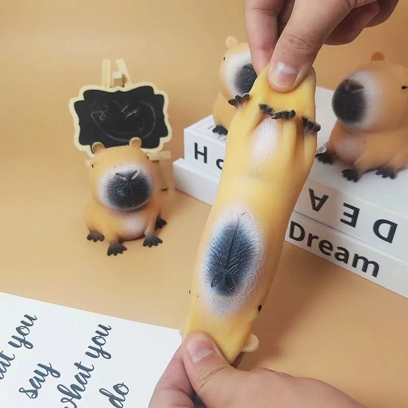 Kid Capybara Squeeze Toy Durable TPR Material Animal Anti Stress Relief Funny Creative Fidget Decompression Pinch Toy