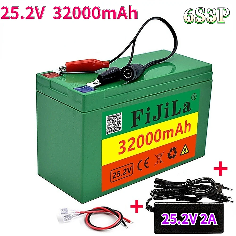 

24v 32.0Ah 6s3p 18650 lithium battery 25.2v 32000mah electric bike moped/electric/li ion battery with charger