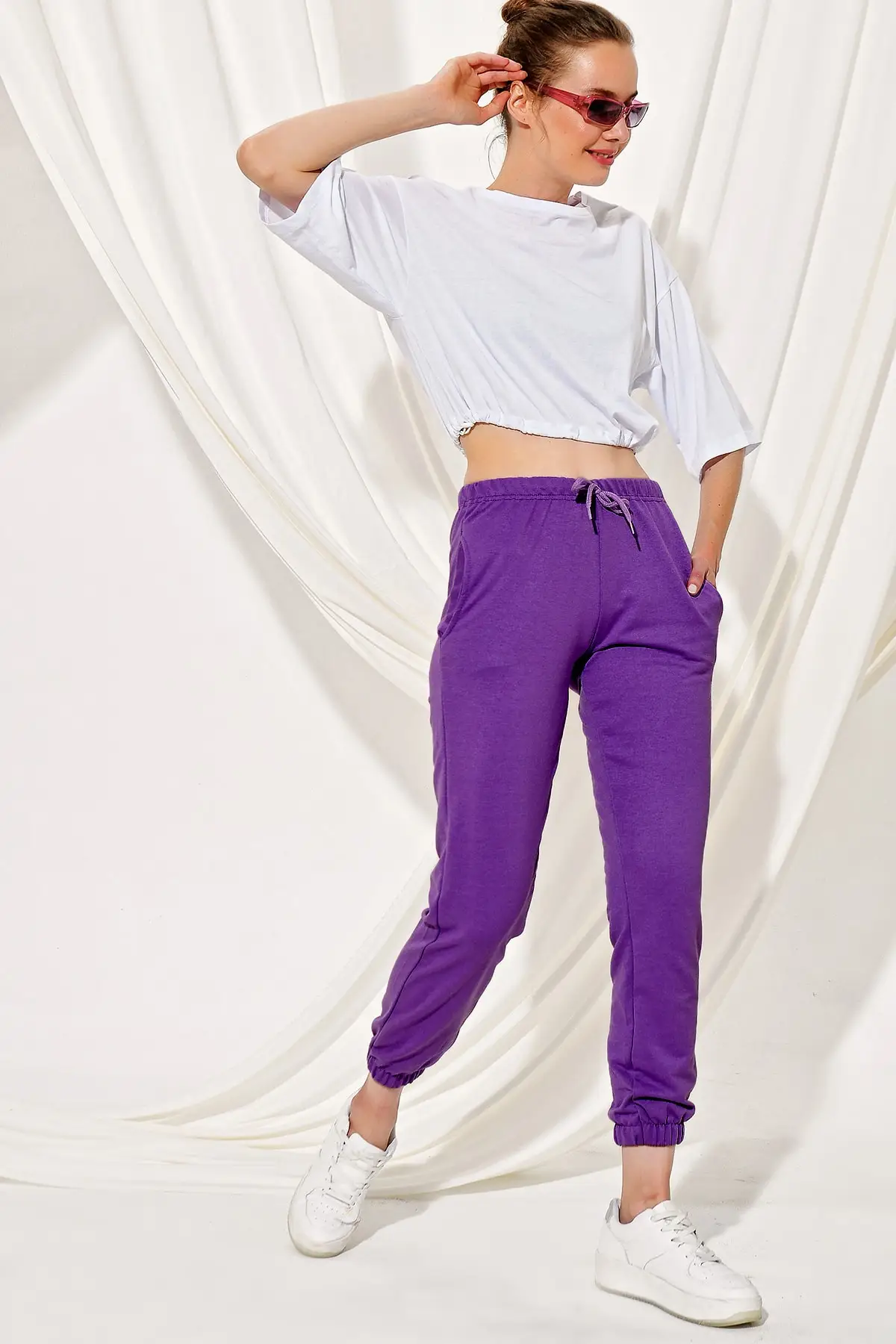 Тренд: женский антрацитовый спортивный костюм в стиле Alacati ALC-Y2933 | Спорт и