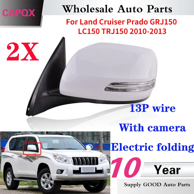  Pour Toyota Pour Land Pour Cruiser Pour Prado 150 Série  2009-2011 2012 2013 Rétroviseur Latéral Assemblage De Voiture Électrique  Clignotant Pliant Rétroviseur Extérieur Retroviseur Complet (Couleur