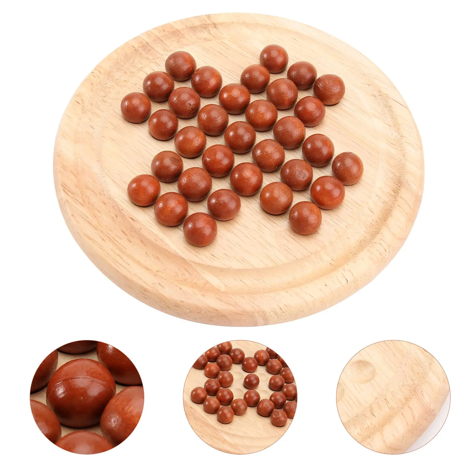 Board Game Wooden Europe Board Game Single Chess Peg Solitaire Diamond Move Toy