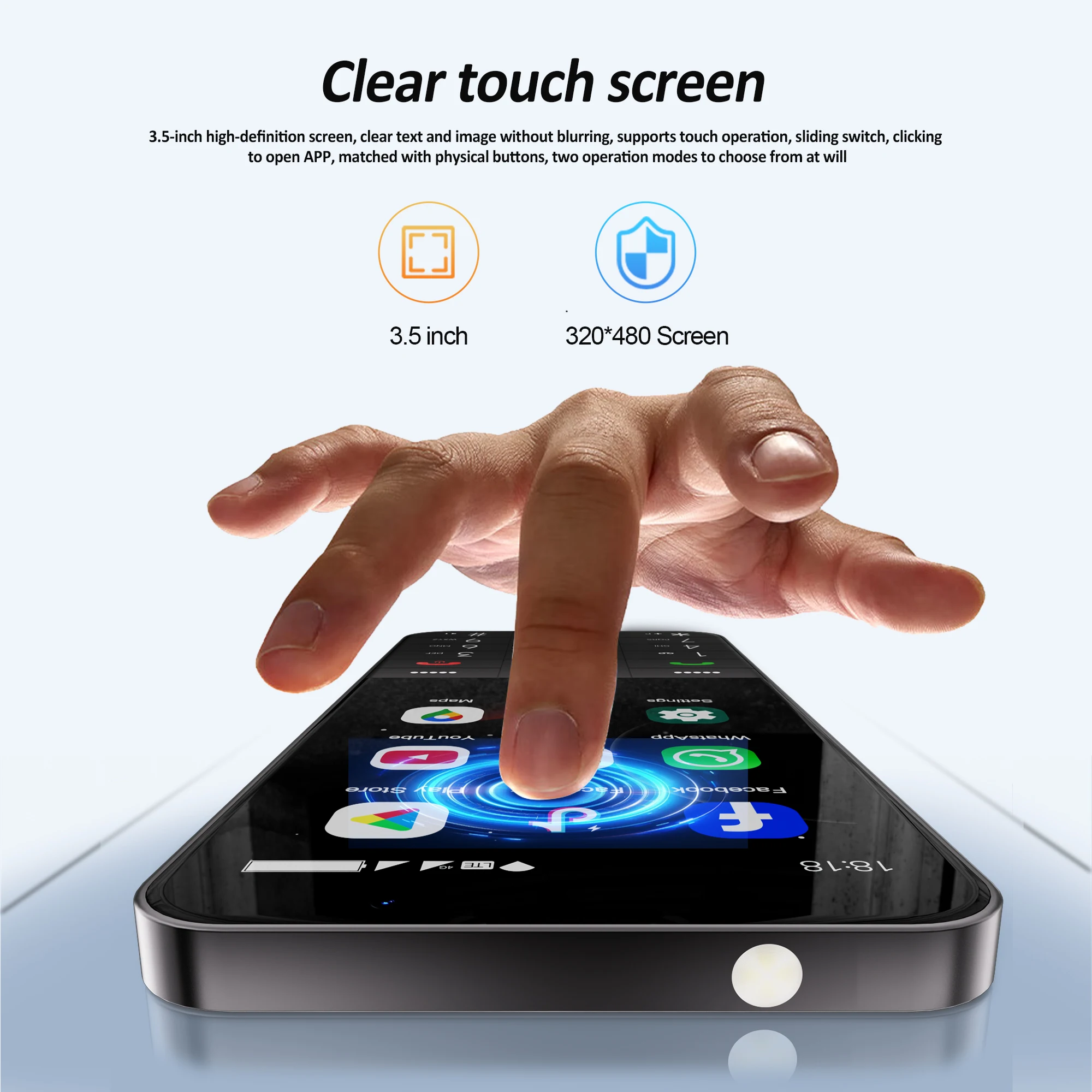 SERVO F26 PRO Android Touch Smartphone 4G LTE RAM 2GB ROM 16GB WhatsAPP Google Play WiFi Hotspot FM Dual SIM Button Smart Phones