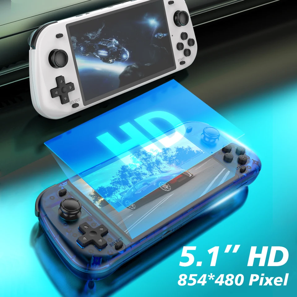 5.1 Inch R50S Retro Handheld Console 854*480 Large Screen Linux System Portable Pocket Video Game Player Boy Gifts_voghion.com
