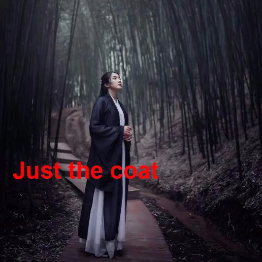 2022 Hanfu Coat Chinese Style Traditional Daily Hanfu Pure Han Tang Ancient Women Chiffon Cardigan Chinese Clothes for Women only black coat