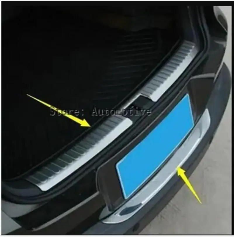 

2 pcs New accessories For VW Tiguan 2010 - 2015 Stainless Steel inner + outer Rear Door Bumper Protector sill plate