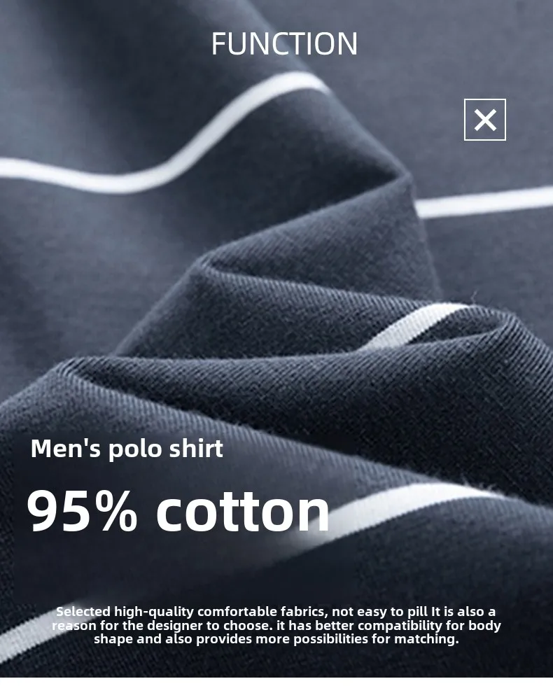 Summer men's polo shirt pure cotton short sleeved T-shirt thin striped business casual breathable wrinkle resistant top 13 S41bfa15618584dab8ff41b7cb9f00c39F