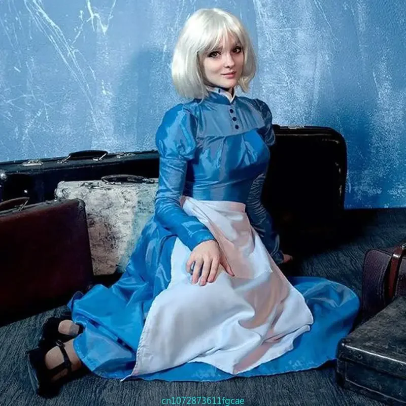 Anime Howl\'s Moving Castle Cosplay Costume Women Sophie Hatter Dress Uniform Masquerade Birthday Christmas Party Dress Up Gifts