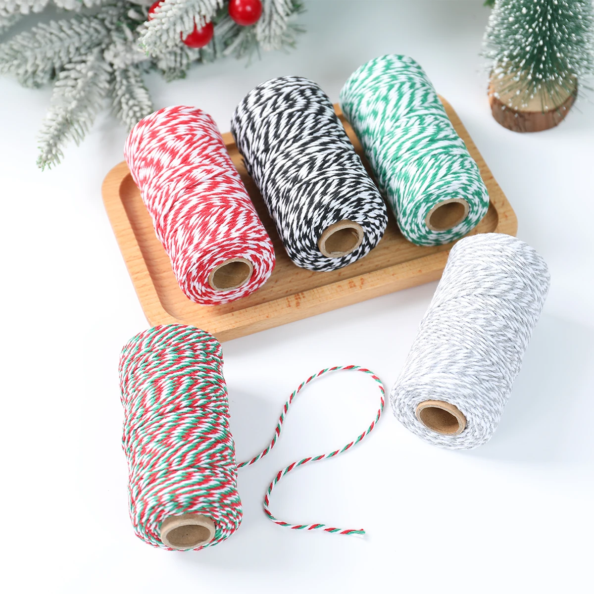 Festive Christmas Twine for Holiday Gift Wrapping & Home Decoration